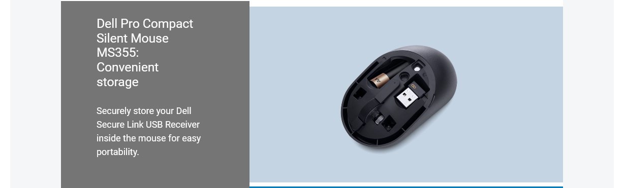 Dell MS355 Wireless Pro Compact Silent Mouse - Black