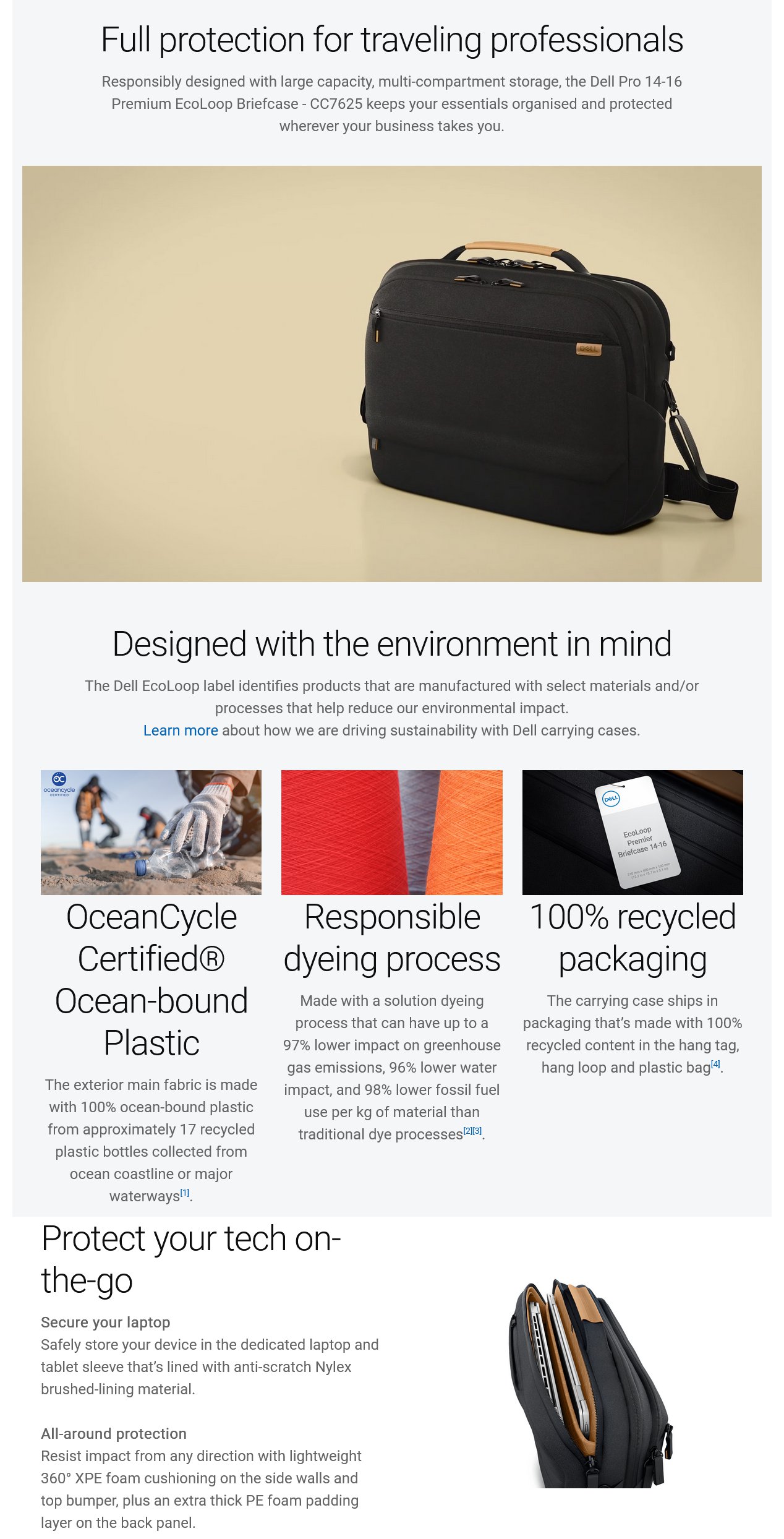 Dell Pro Premium EcoLoop Briefcase for 16