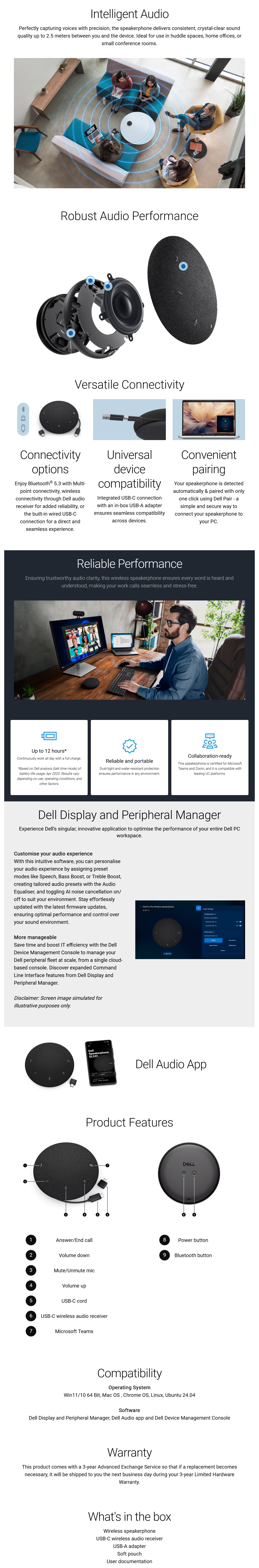 Dell SL525 Pro Plus Wireless Speakerphone