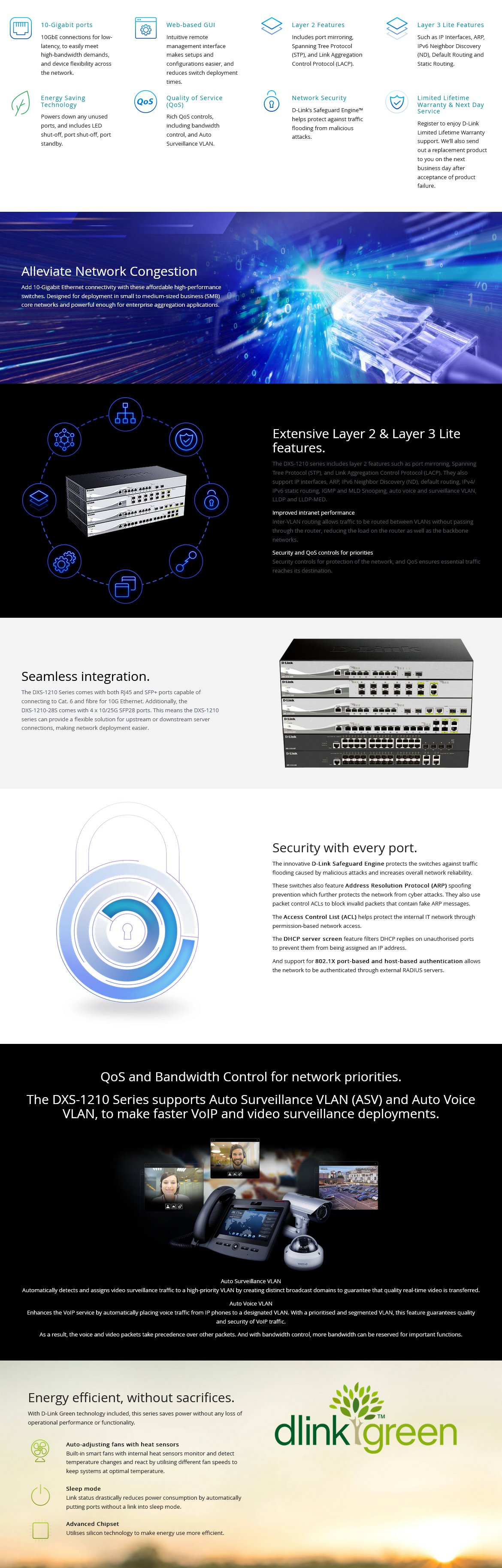 D-Link 28-Port Gigabit Managed Switch w/ 24 SFP+ & 4 10G Ports