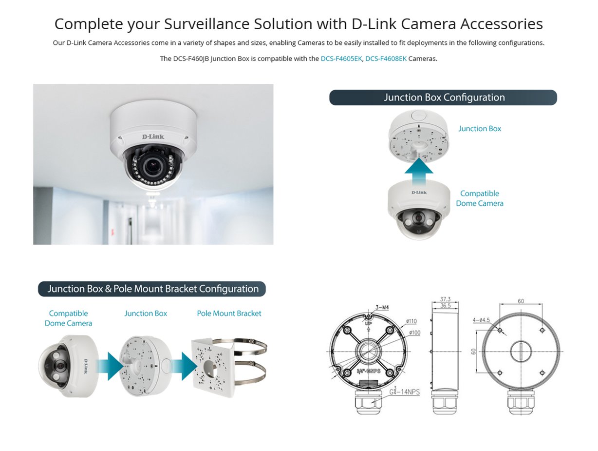 D-Link DCS-F460JB Vigilance Network Camera Junction Box Type D1