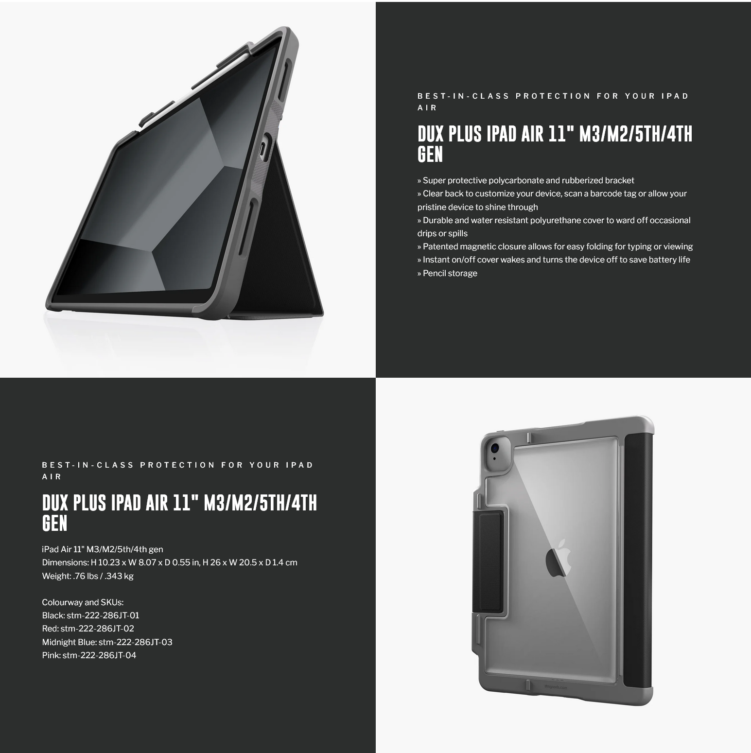 DUX PLUS (IPAD AIR 11 M2/5TH/4THGEN) PNK