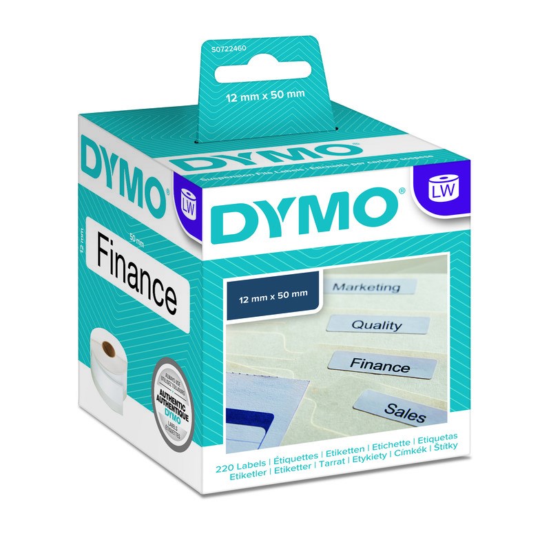 Dymo LabelWriter Suspension File Label 12mm x 50mm - 220 Labels ...