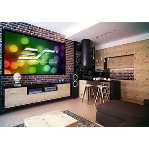 Écran Vidéoprojection Cadre Elite Screens Sable Frame B2 - 203x115 Cm (92 Pouces), Format 16:9, Toile CineWhite, Cadre Noir