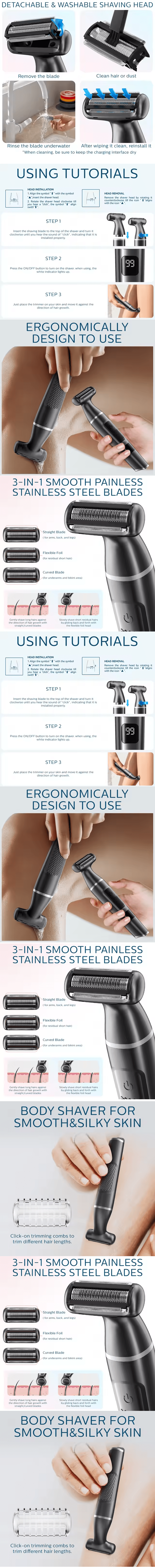 Enchen A1 Body Hair Trimmer Shaver - Black