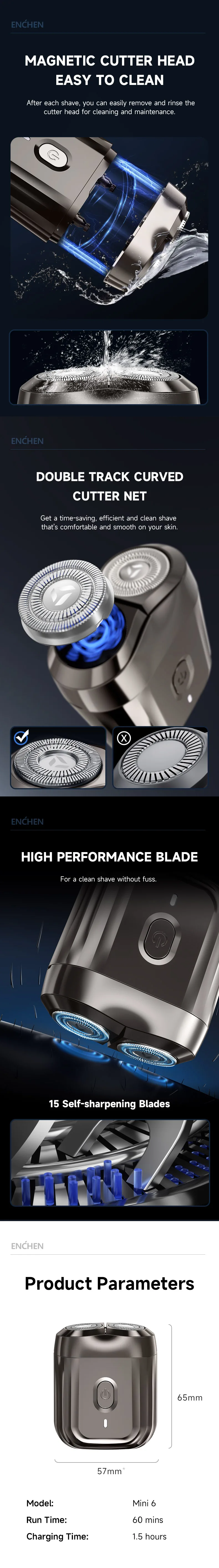 Enchen Mini Pro Portable Shaver - White