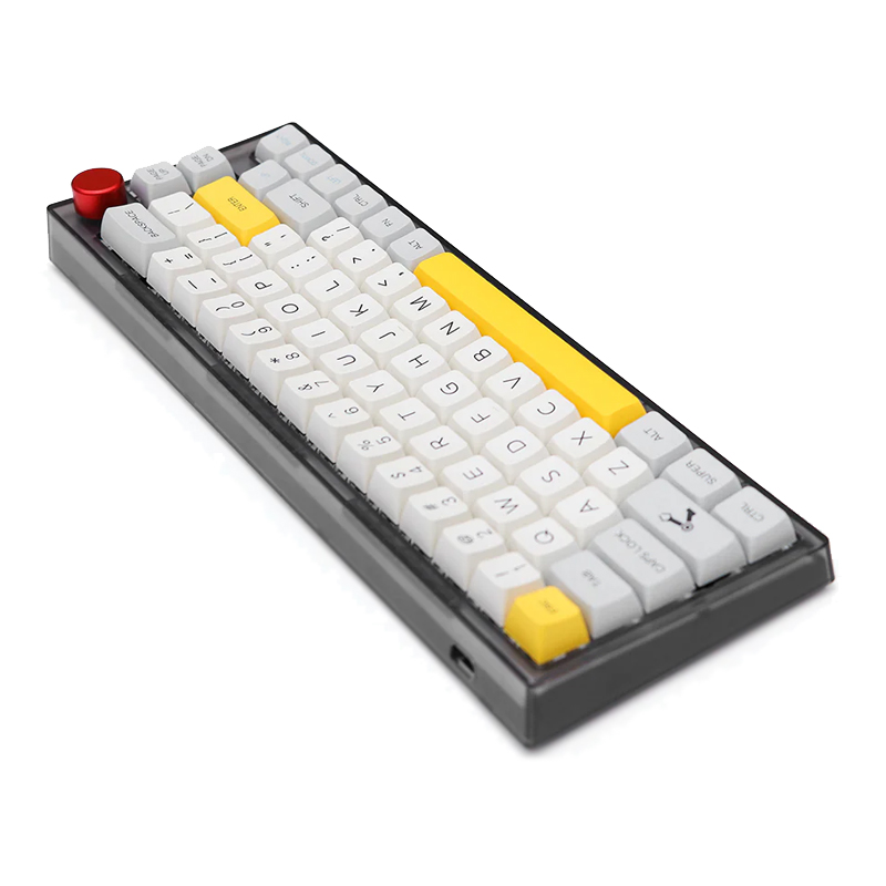 Epomaker TH66 Wired/Wireless Mech Keyboard Clear Black Gateron Pro ...