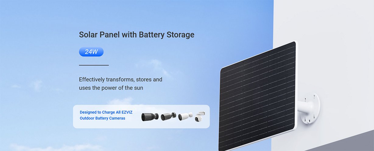 EZVIZ 24W Battery Solar Panel for EZVIZ Battery Cameras