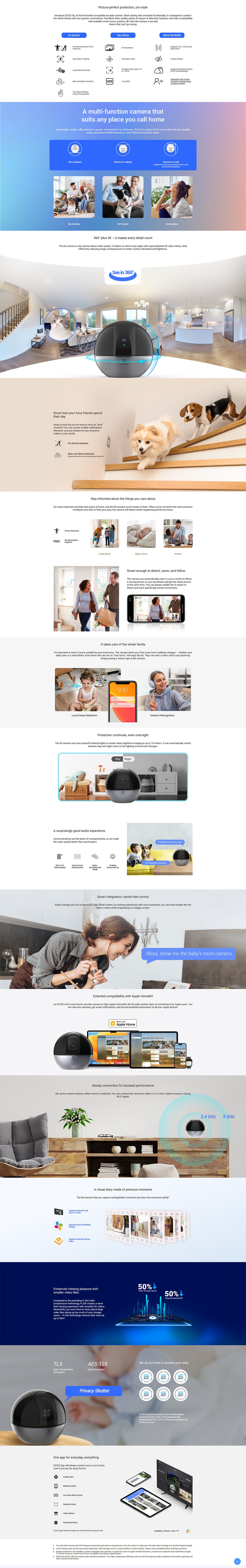 EZVIZ E6 3K Wi-Fi Smart Home Camera