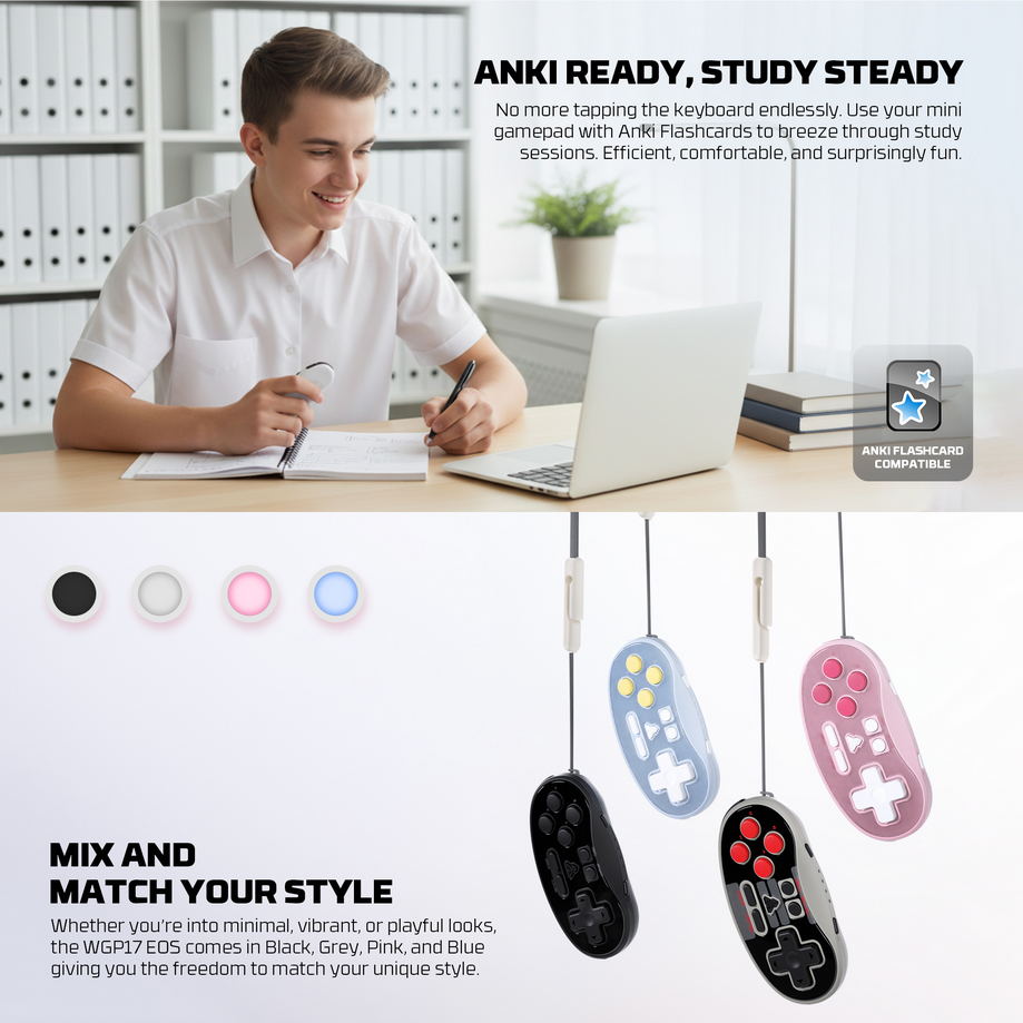 Fantech EOS MINI Bluetooth Pocket-Size Mini Gamepad Controller - Pink