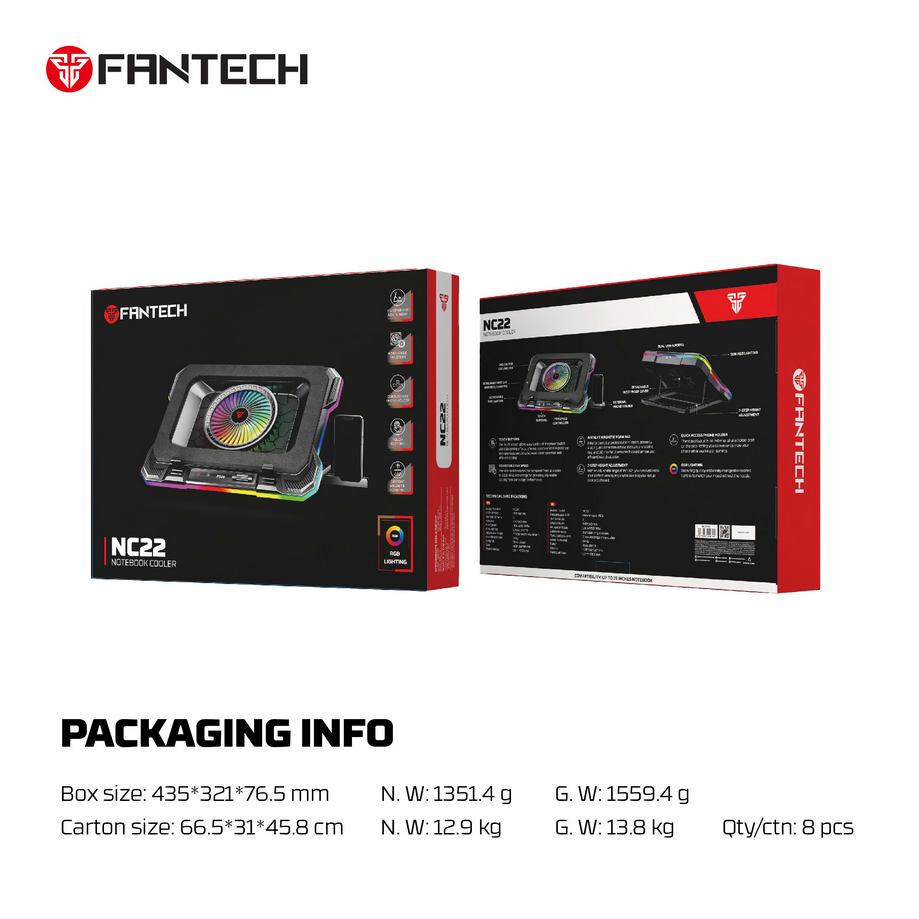 Fantech NC22 RGB Notebook Cooler