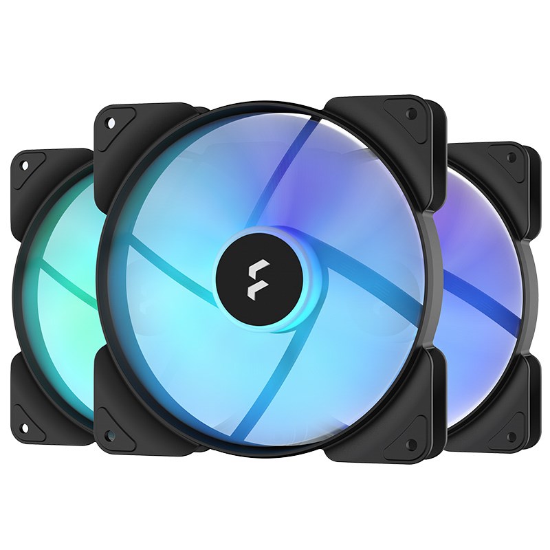 Fractal Aspect 14 RGB PWM 140mm Case Fan Black 3 Pack FDFAS1