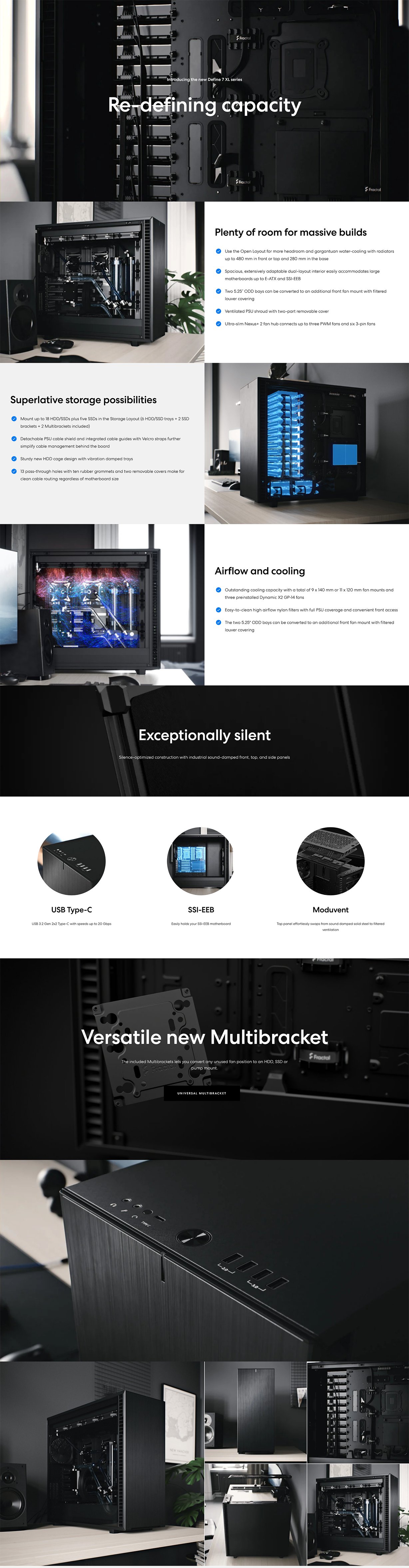 Fractal Design Define 7 XL Full-Tower E-ATX Case - Black