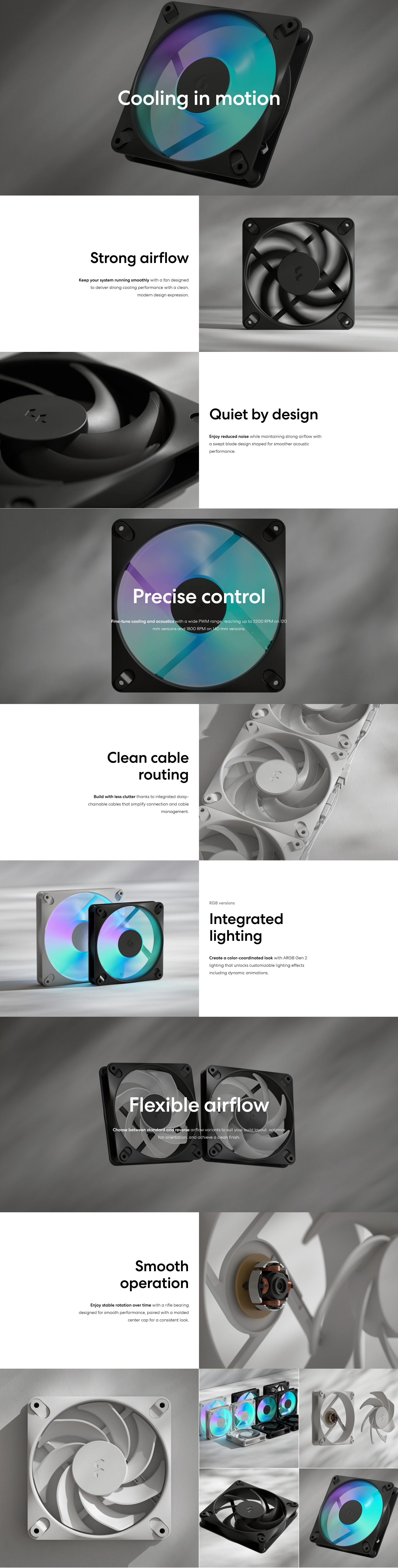Fractal Design Dynamic 3 Reverse 120mm Black Fan