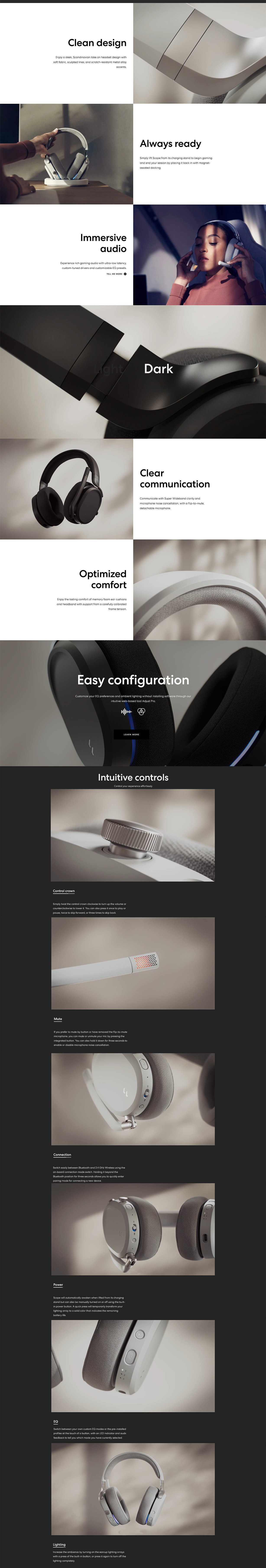 Fractal Design Scape Wireless Gaming Headset - Light