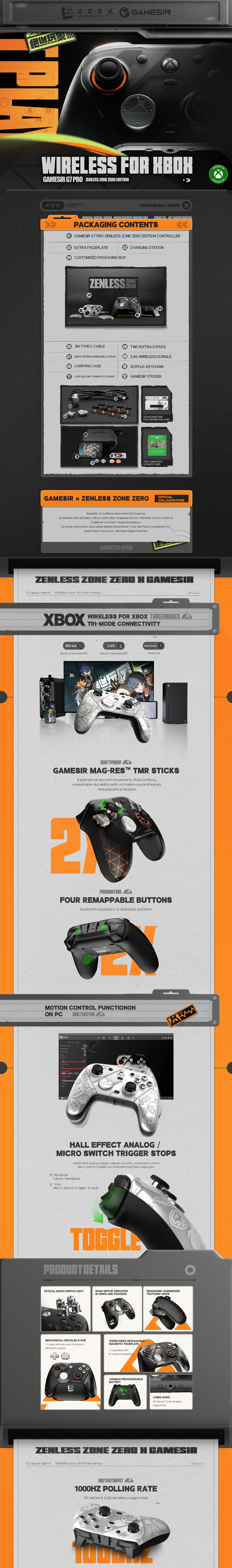 GameSir G7 Pro Gaming Controller - Zenless Zone Zero Edition