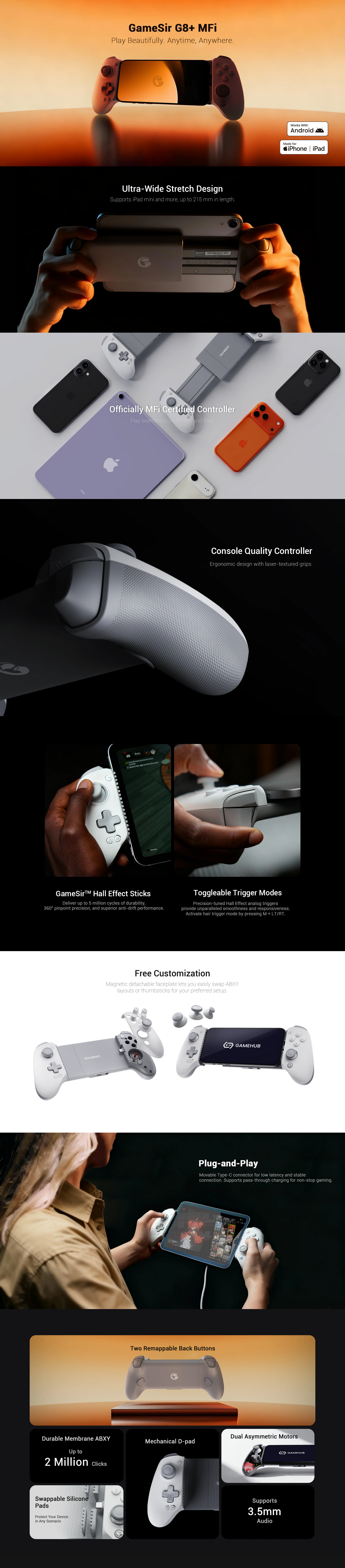 GameSir G8+ MFi Mobile Gaming Controller
