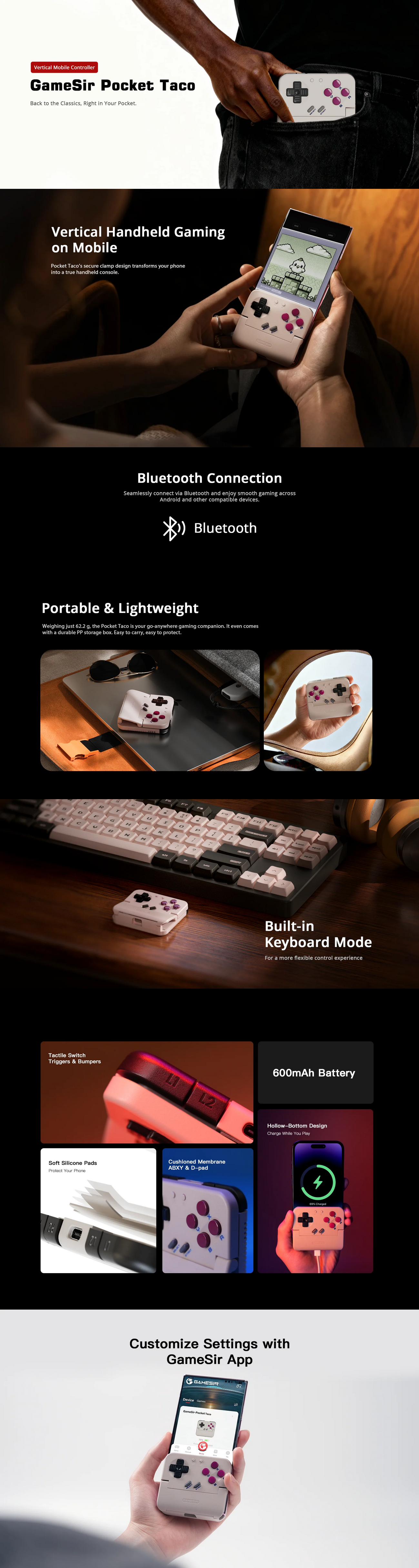 GameSir Pocket Taco Mobile Gaming Controller