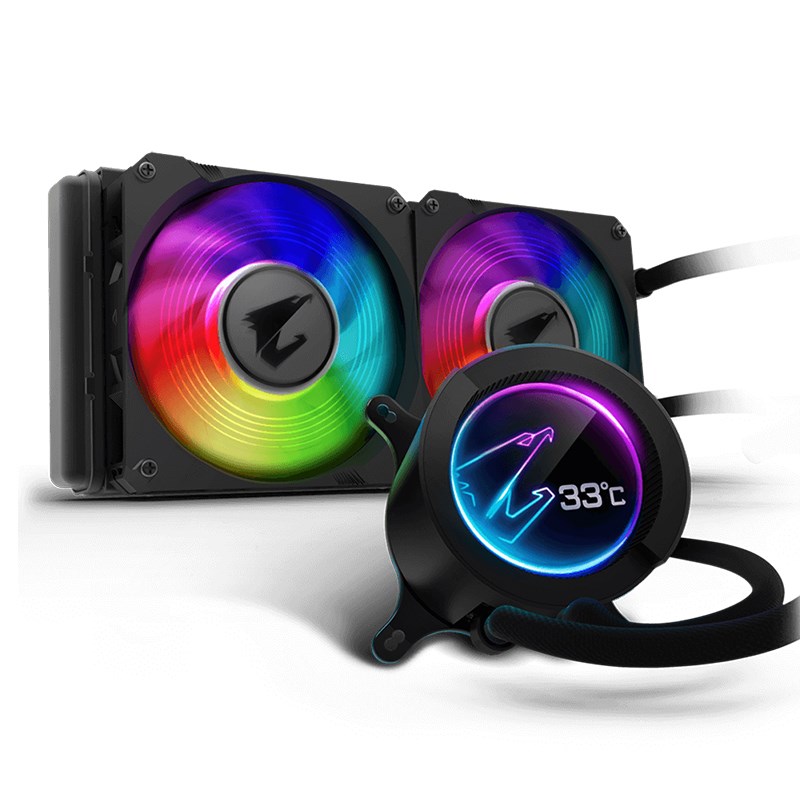 Gigabyte AORUS 240 ARGB 120mm LCD Display AllinOne Liquid CPU Cooler