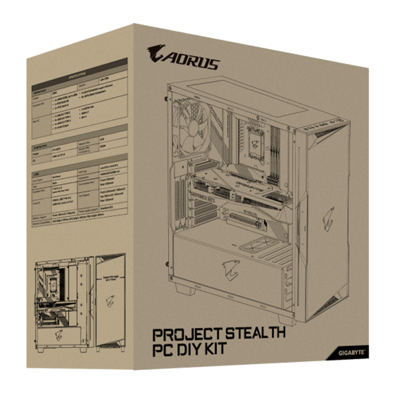 Open Box Gigabyte AORUS PROJECT STEALTH Z690 RTX3070 Barebone Desktop