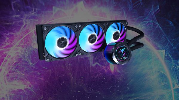 Gigabyte AORUS WATERFORCE X II 360 AIO 360mm ARGB LCD Liquid CPU Cooler ...