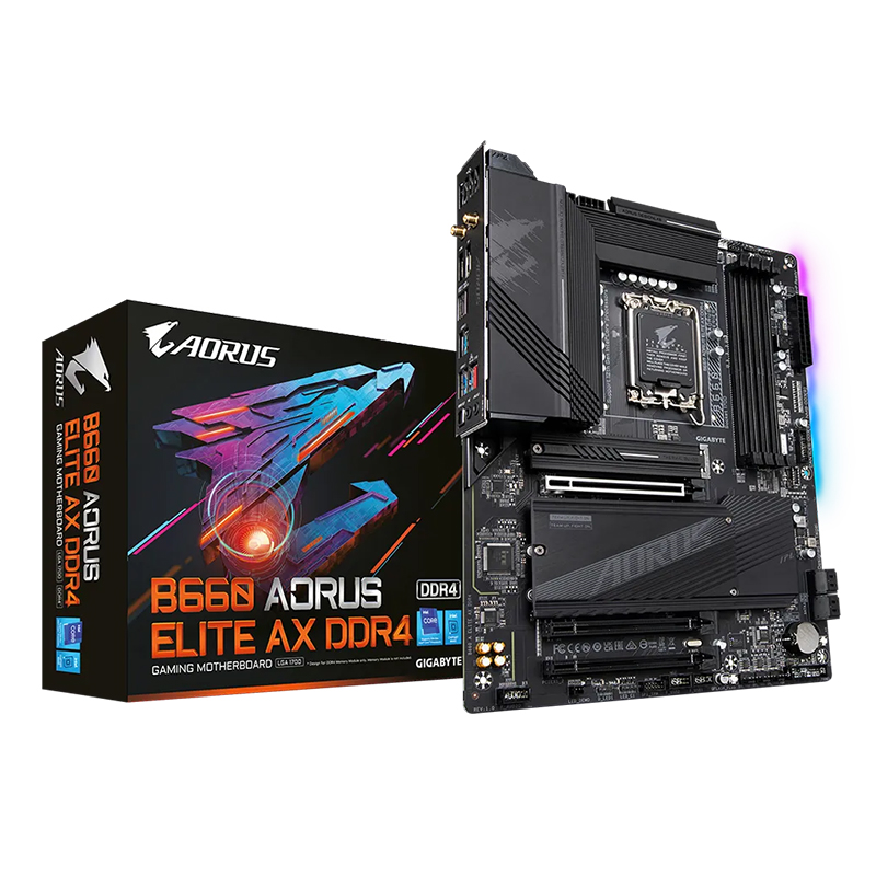 Gigabyte B660 AORUS ELITE AX DDR4 LGA 1700 ATX Motherboard B660 A