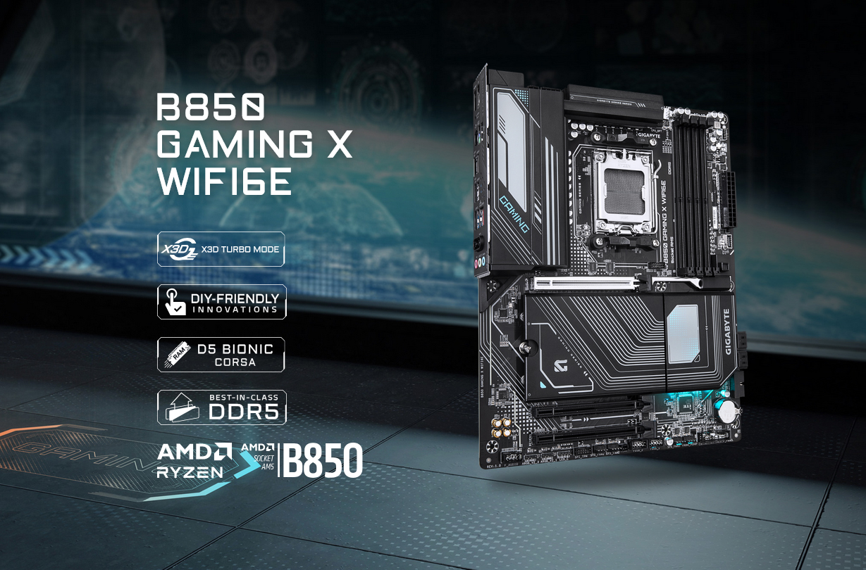 Gigabyte B850 GAMING X WIFI 6E AM5 ATX Motherboard
