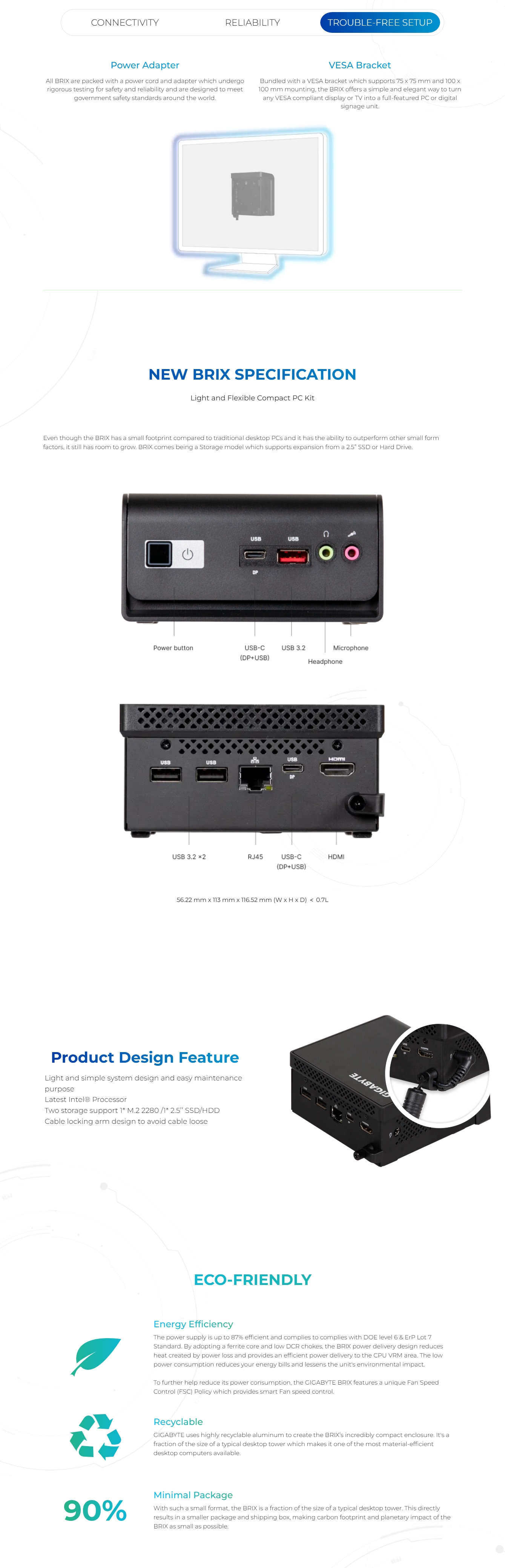 Gigabyte Brix Barebone Mini PC - Intel N150