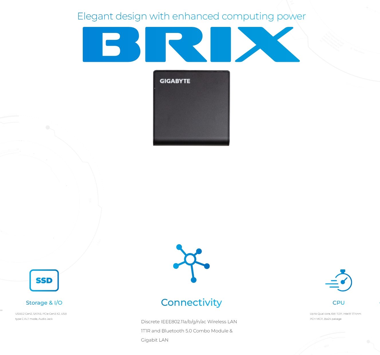 Gigabyte Brix Barebone Mini PC - Intel N250