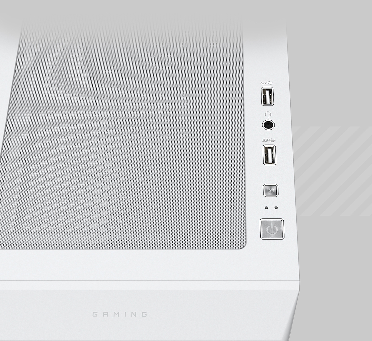 Gigabyte C102 GLASS ICE Tempered Glass Mid Tower Micro ATX Case - White