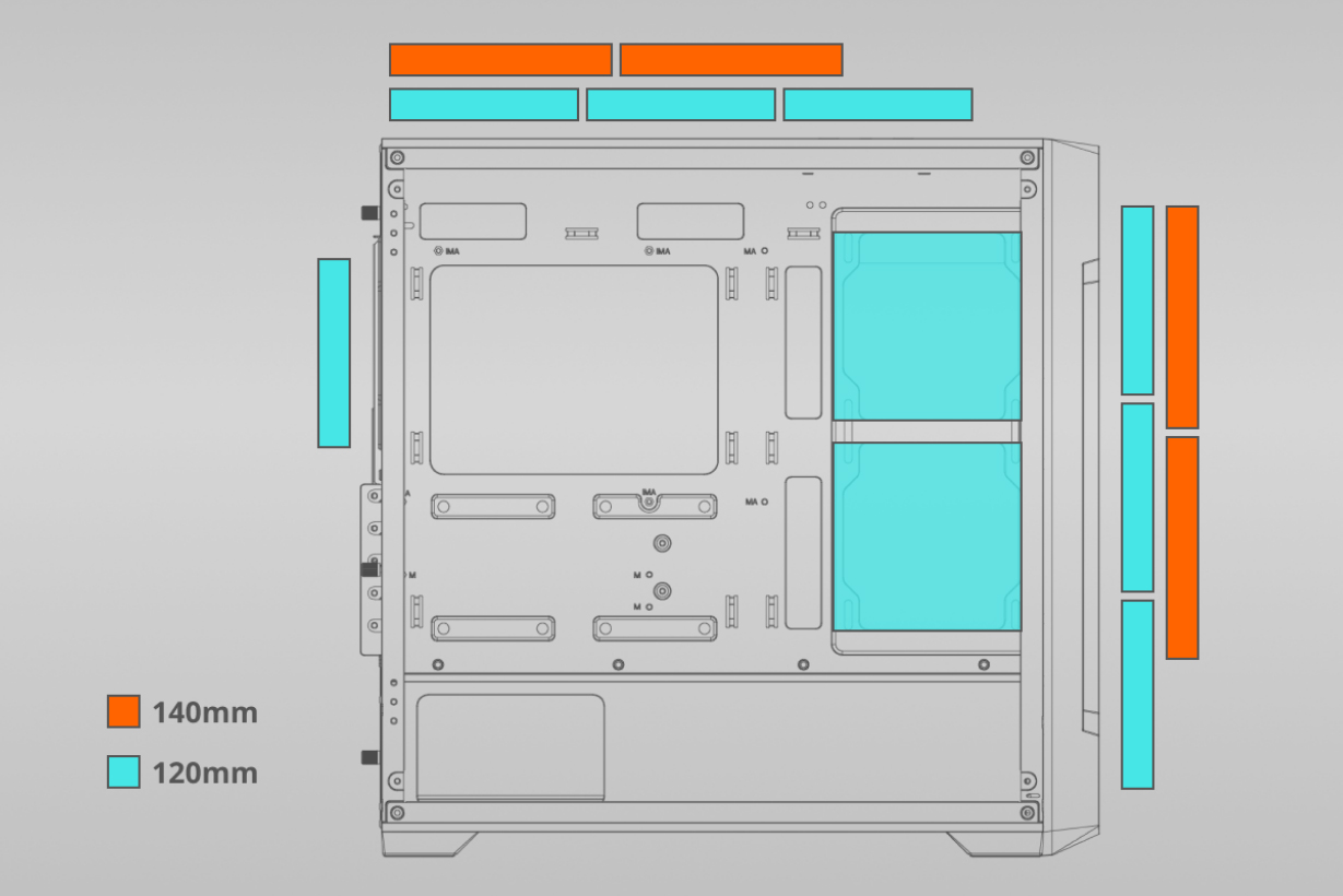 Gigabyte C102 GLASS ICE Tempered Glass Mid Tower Micro ATX Case - White