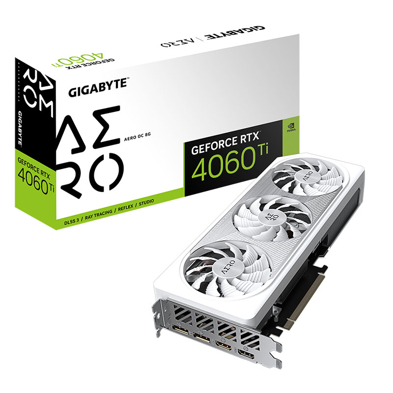 Gigabyte Geforce RTX 4060 Ti AERO OC 8GB Video Card - GV-N406TAERO