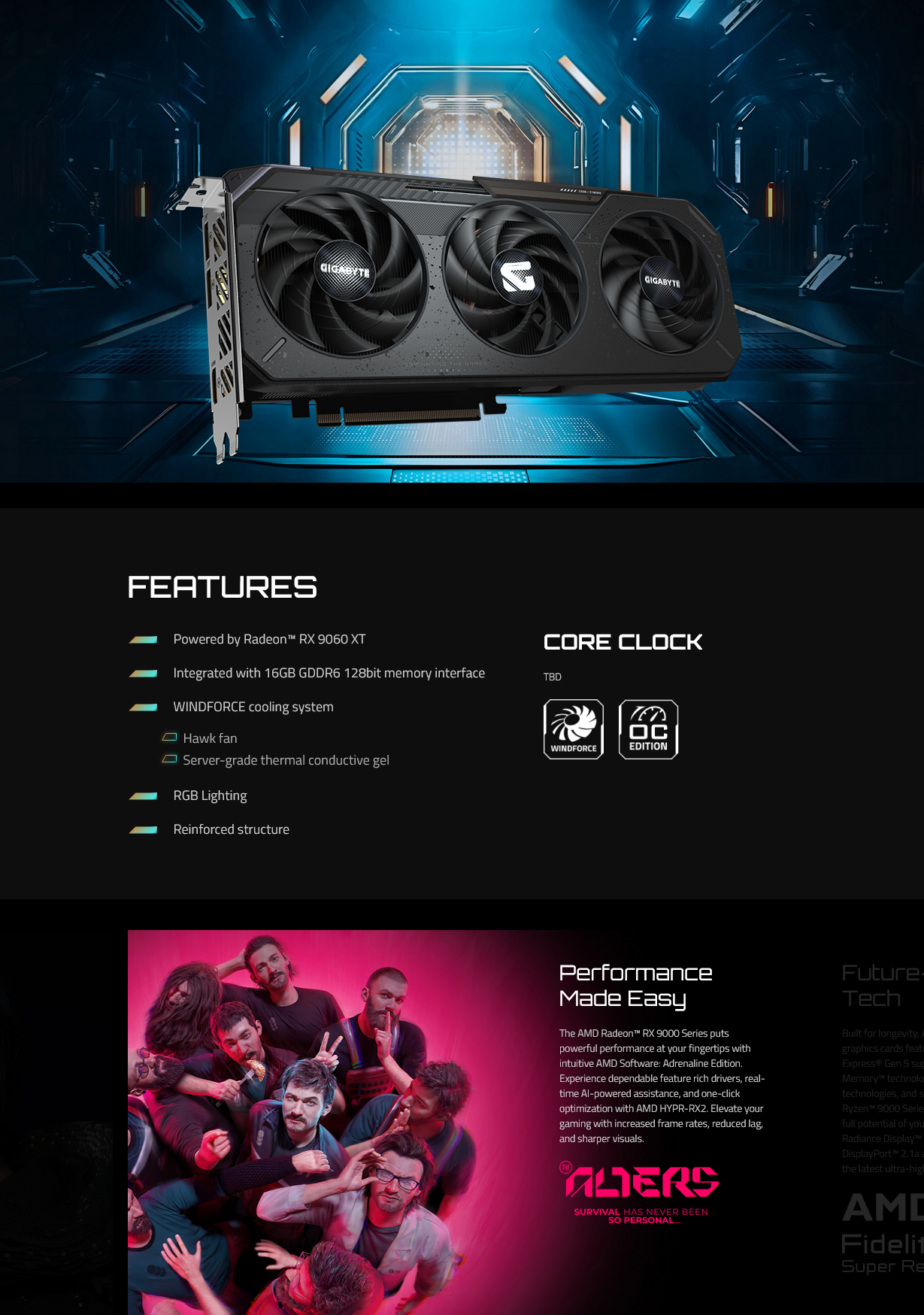 Gigabyte Radeon RX 9060 XT GAMING OC 16GB Video Card