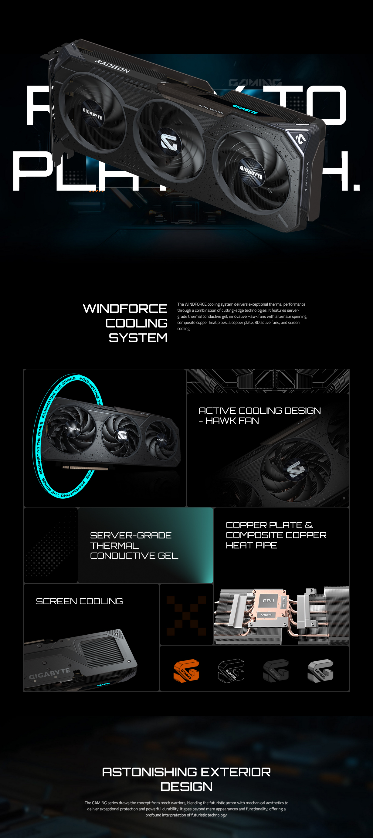 Gigabyte Radeon RX 9060 XT GAMING OC 16GB Video Card