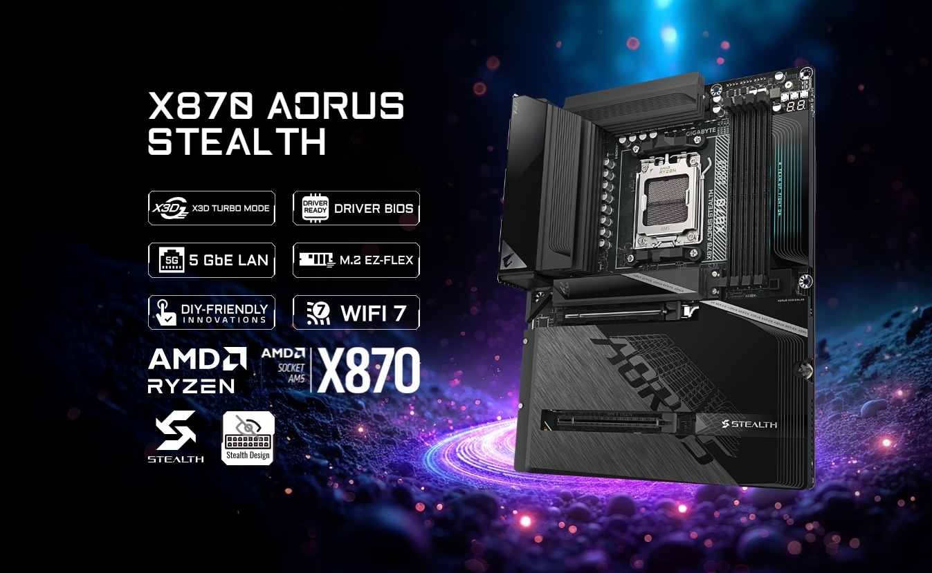 Gigabyte X870 AORUS STEALTH AM5 ATX Motherboard