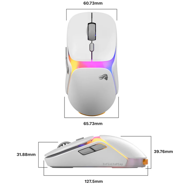 Glorious Model O 3 Wireless BAMF 3.0 Optical Gaming Mouse - White