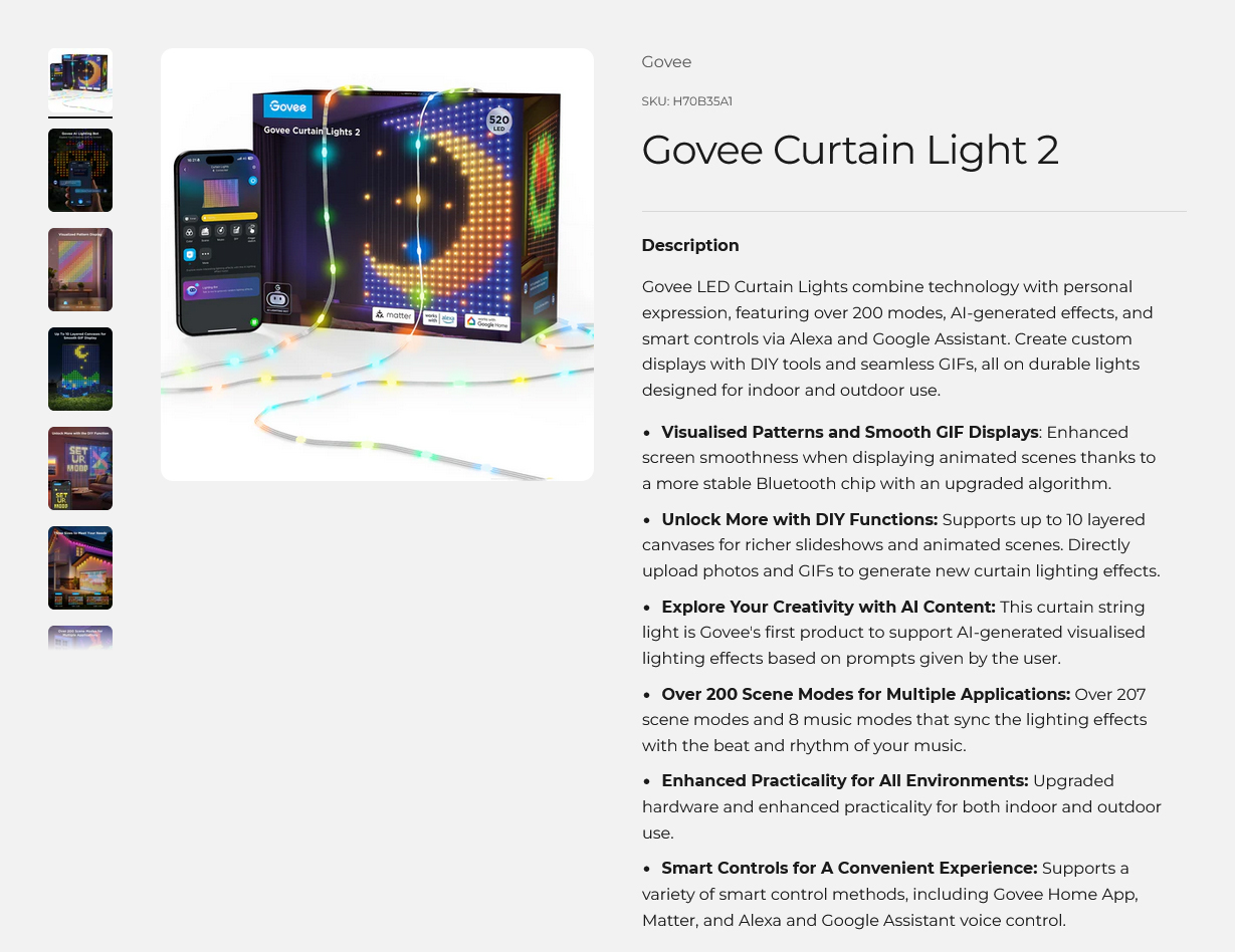 Govee Curtain Light 2