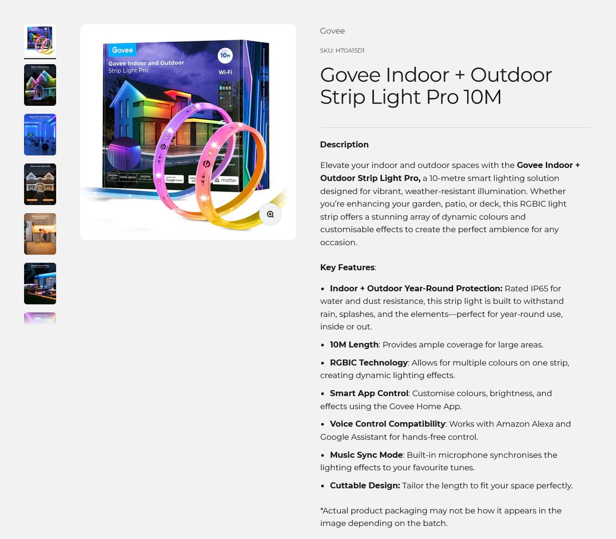Govee Outdoor Strip Light Pro - 10m