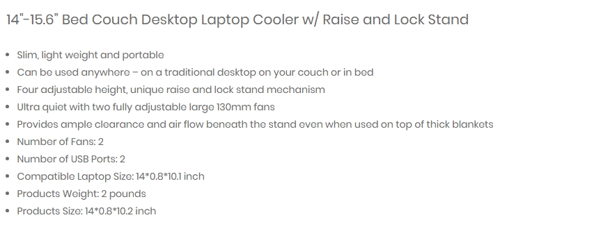 Havit 14-15.6-Inch Laptop Cooler - Black