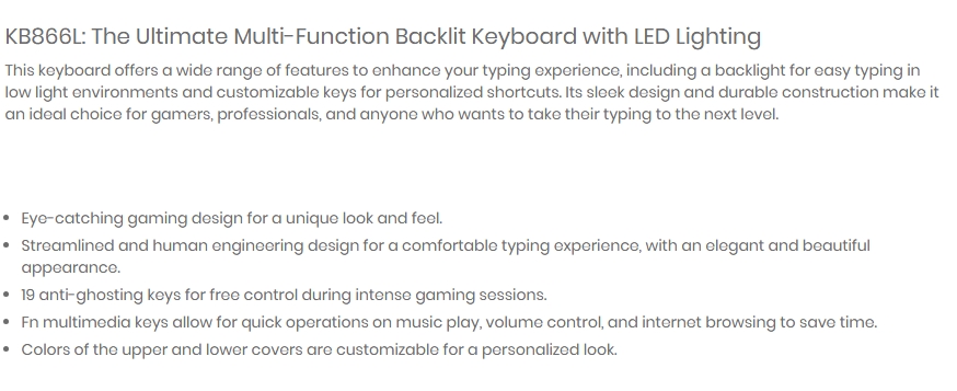 Havit KB866L Multi Function RGB Backlit Keyboard