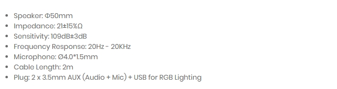 Havit RGB Gaming Headset + 3.5mm Headset Mic Splitter Xbox