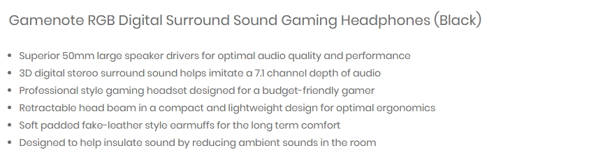 Havit USB 7.1 Channel RGB Gaming Headphones