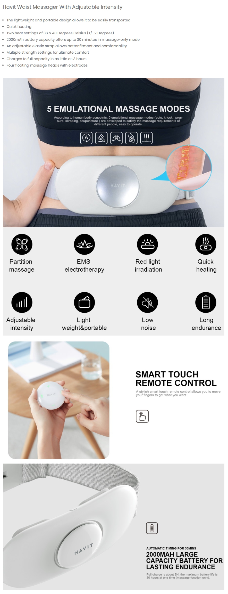 Havit WM1750 Waist Massager