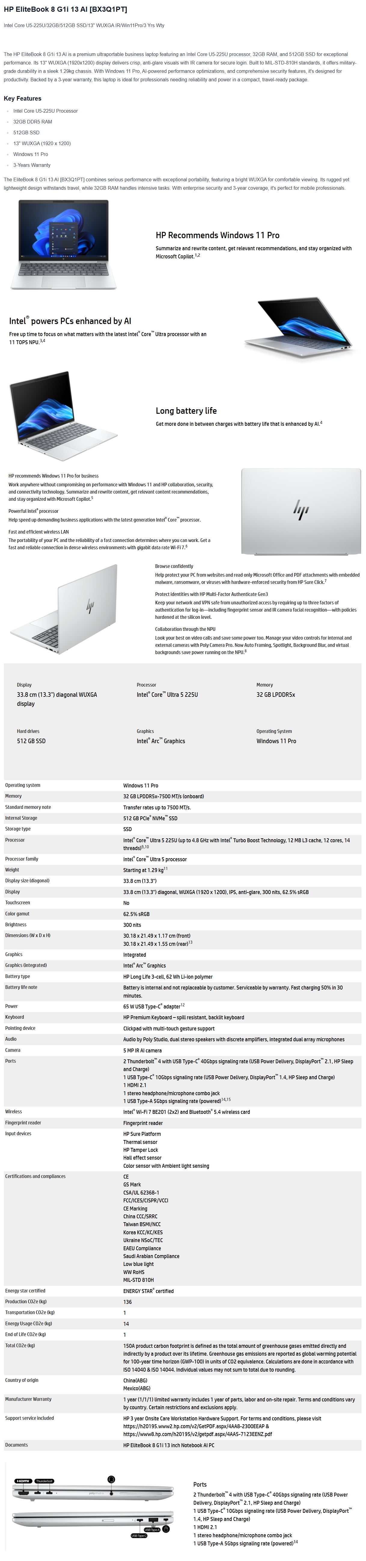 HP EliteBook 8 G1i 13