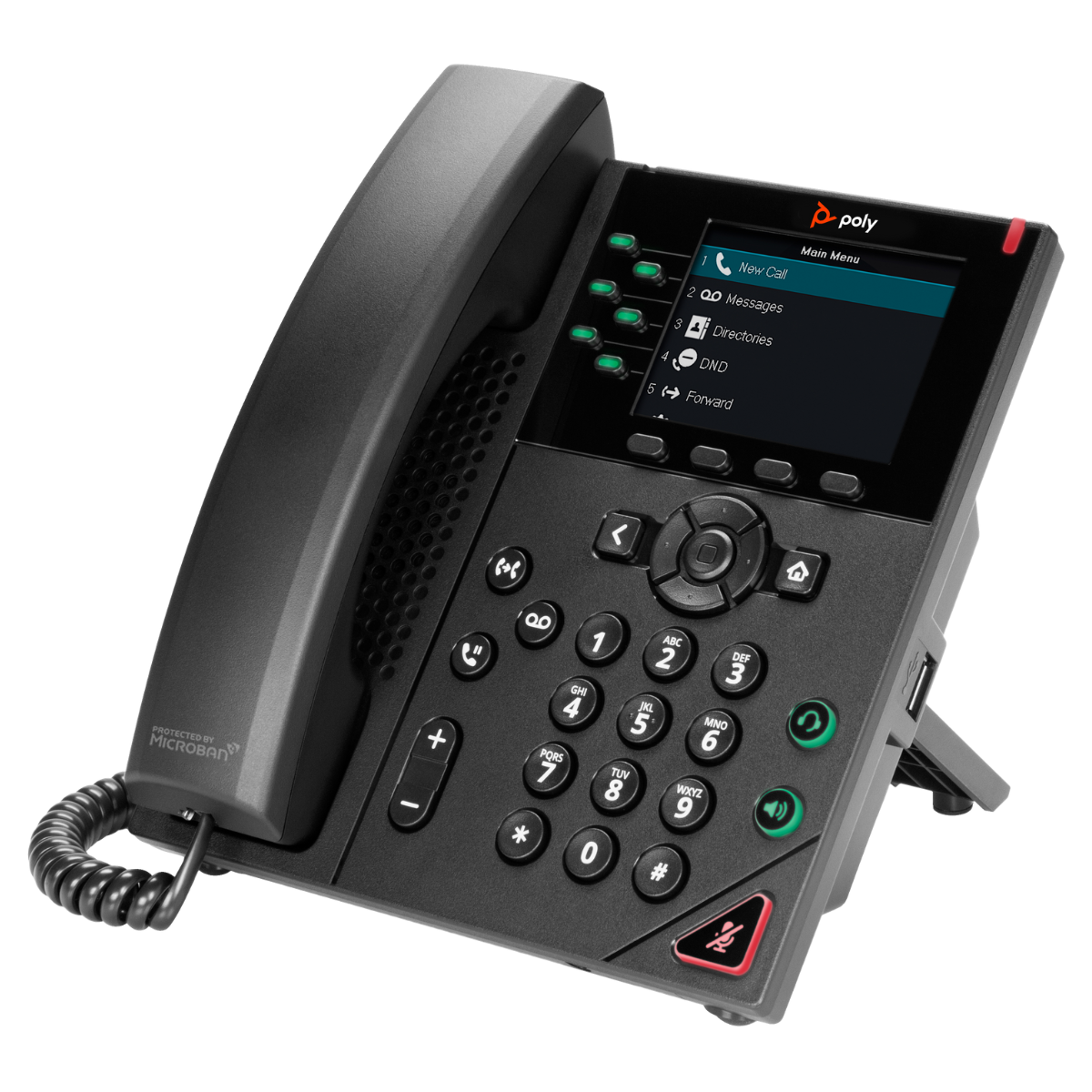 HP Poly VVX 350 6-Line IP Desk Phone - 89B68AA | Mwave
