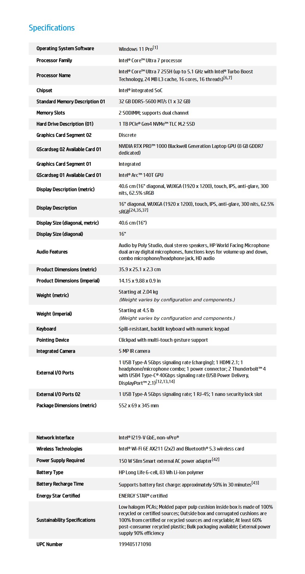 HP ZBook X G1i 16