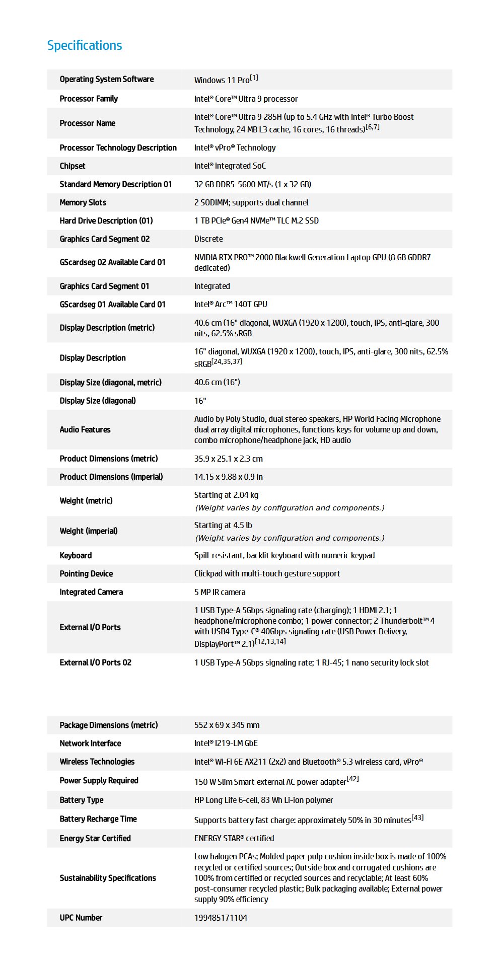 HP ZBook X G1i 16