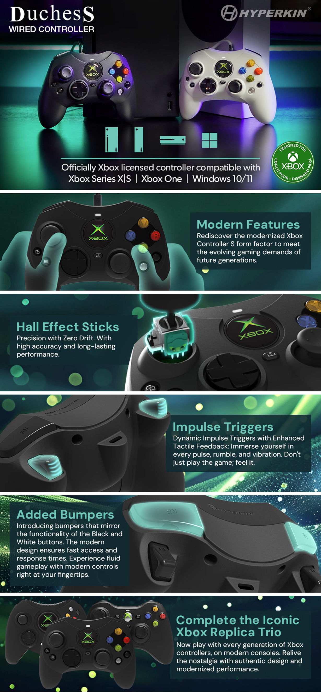 Hyperkin DuchesS Wired Controller for Xbox Consoles - Black