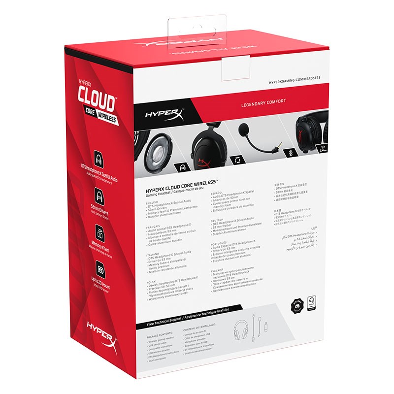 HyperX Cloud Core Wireless Gaming Headset with DTS HeadphoneX