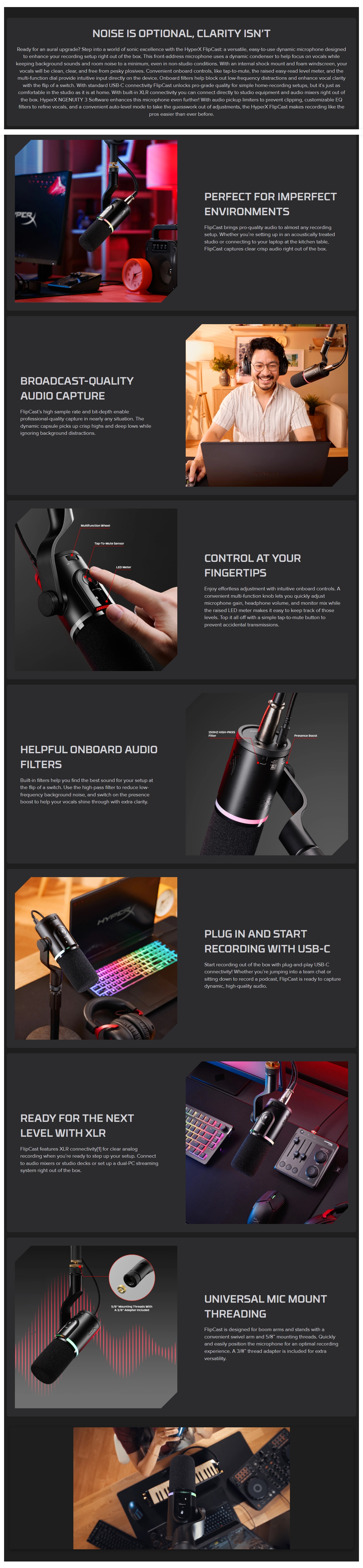 HyperX FlipCast USB/XLR Dynamic Microphone